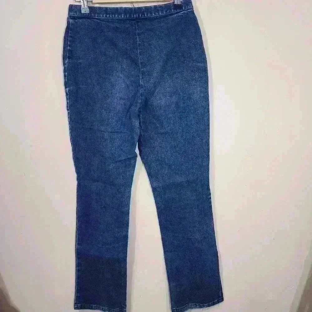 p7079 J. Crew hight Waist blue straight leg denim jean size 8 - Picture 5 of 7